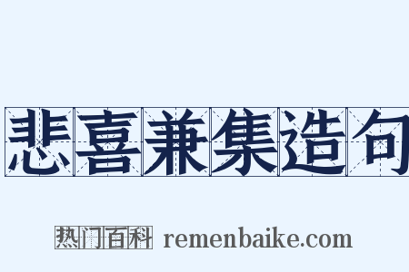 悲喜兼集造句是什么意思的图片
